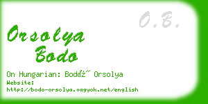 orsolya bodo business card